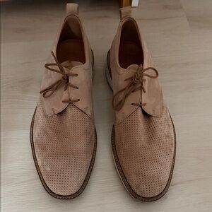 Ecco Men's Light Brown Perforated Oxfords Hybrid